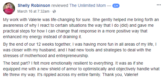 Shelly Robinson testimonial