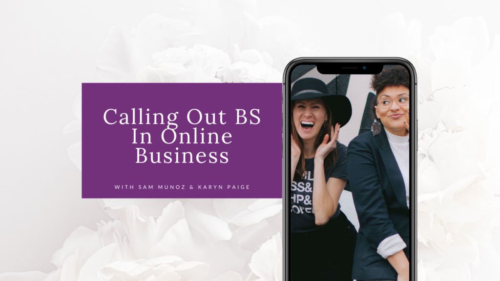 Calling Out BS in Online Business blog image