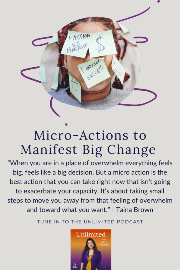 Micro-Actions to Manifest Big Change Pinterest Image