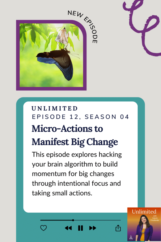 Micro-Actions to Manifest Big Change Pinterest Image