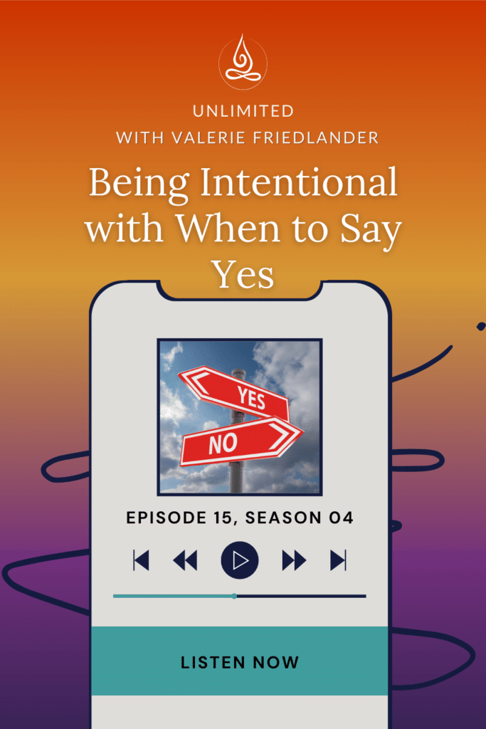 Being Intentional with When to Say Yes Pinterest Image